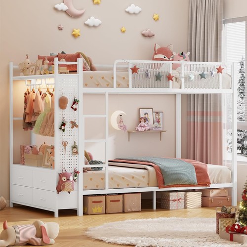 Metal bunk bed twin over - bunk,